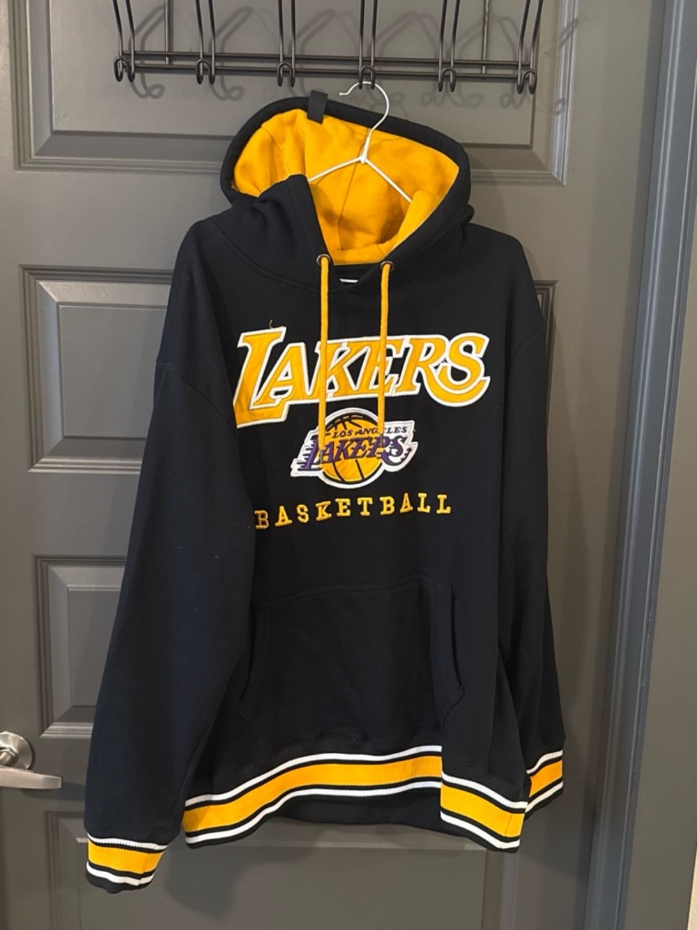 UNK NBA Los Angeles Lakers Black & Gold Varsity Hoodie Men's XL